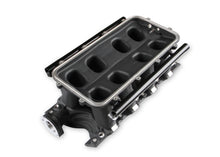 Load image into Gallery viewer, 8.2" SBF Ford Hi-Ram Intake Manifold with 95mm LS Throttle Body Flange Top. Black Finish