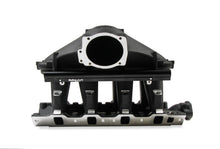 Load image into Gallery viewer, 8.2" SBF Ford Hi-Ram Intake Manifold with 105mm 1986-95 Ford 5.0 Throttle Body Flange Side Mount Top. Black