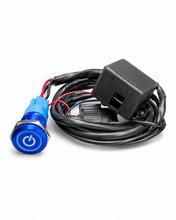 Load image into Gallery viewer, Granatelli Motor Sports Billet Illuminated Exhaust Cutout Push Button- "BLUE" - 303512BL