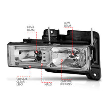 Load image into Gallery viewer, ANZO 1999-2000 Cadillac Escalade Crystal Headlights 111499