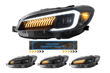 Load image into Gallery viewer, Subaru WRX &amp; WRX STI 1st Gen (VA) Black LED Matrix Projector Headlights (2015-2021)