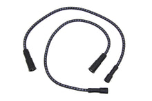 Load image into Gallery viewer, Sumax Black with Blue Tracer 7mm Spark Plug Wire Set