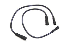 Load image into Gallery viewer, Sumax Black with Blue Tracer 7mm Spark Plug Wire Set