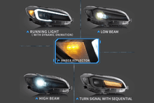 Load image into Gallery viewer, Subaru WRX &amp; WRX STI 1st Gen (VA) Black LED Matrix Projector Headlights (2015-2021)