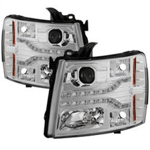 Load image into Gallery viewer, Spyder Chevy Silverado 1500 07-13 V2 Projector Headlights - LED DRL - Chrome PRO-YD-CS07V2-DRL-C 5083586