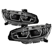 Load image into Gallery viewer, Spyder Honda Civic 16- 2DR/4DR/Hatchback Projector Headlights - Black PRO-YD-HC16SI-SEQGR-BK 5087867