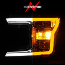 Load image into Gallery viewer, ANZO 2018-2020 Ford F-150 Projector Headlight w/Plank Style Switchback Chrome Housing 111510