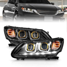 Load image into Gallery viewer, Anzo 2013-2015 Honda Accord Projector Headlights w/ U-Bar Black
