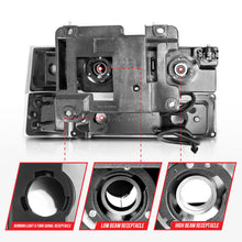 Load image into Gallery viewer, ANZO 88-98 Chevrolet C1500 Crystal Headlights w/ Light Bar Black Housing w/ Signal Side Markers 8Pcs 111528