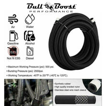 Load image into Gallery viewer, AN10 -10AN Fitting Stainless Steel Braided Oil Fuel Hose Line Kit 10Feet Black