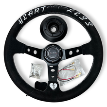 Load image into Gallery viewer, Short Hub Adapter + Suede Steering Wheel For 02-06 Mini Cooper