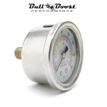 Load image into Gallery viewer, Fuel Pressure Regulator Gauge 0-160 Psi Bar Liquid Fill Chrome Fuel Oil Rail