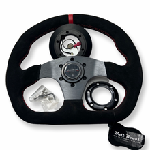 Load image into Gallery viewer, Suede Steering Wheel + Short Hub Adapter Kit For Acura Honda Accord Civic CR-Z