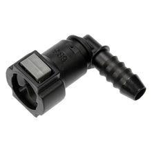 Load image into Gallery viewer, 90 Degree LS LS1 SS Fuel Rail Quick Connect Fitting Line Adapter 3-8” ID to 3-8"