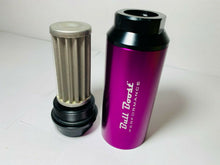 Load image into Gallery viewer, Purple 44 Micron Fuel Filter Inline -6AN -8AN -10AN Universal High Flow Turbo B