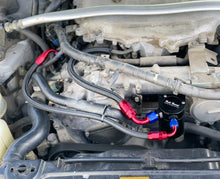 Load image into Gallery viewer, 350Z-G35 REVUP Baffled Oil Catch Can System Kit - RED (PCV SIDE)