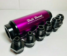 Load image into Gallery viewer, Purple 44 Micron Fuel Filter Inline -6AN -8AN -10AN Universal High Flow Turbo B
