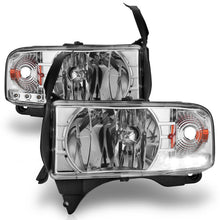 Load image into Gallery viewer, Anzo 1994-2001 Dodge Ram Crystal Headlights Chrome w/ LED