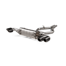 Load image into Gallery viewer, Akrapovic 2017+ Alfa Romeo Stelvio Quadrifoglio Slip-On Line (Titanium) w/Titanium/Carbon Fiber Tips S-AR/TI/6H