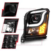 Load image into Gallery viewer, Anzo 15-17 GMC Yukon/Yukon XL Projector Headlights Black Housing/Clear Lens (w/ Light Bars) 111535