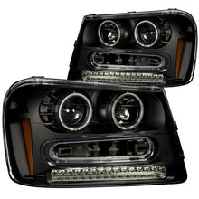 Load image into Gallery viewer, Anzo 2002-2009 Chevrolet Trailblazer Projector Headlights w/ Halo Black