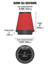 Load image into Gallery viewer, AEM Induction AEM 5in Dryflow Air Filter with 8in Element 21-2075DK