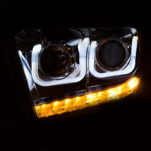 Load image into Gallery viewer, Anzo 2014-2015 Toyota Tundra Projector Headlights w/ U-Bar Chrome w/ DRL
