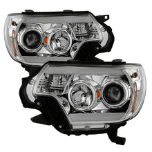Load image into Gallery viewer, Spyder Toyota Tacoma 12-16 Projector Headlights Light Bar DRL Chrome PRO-YD-TT12-LBDRL-C 5081704