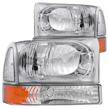 Load image into Gallery viewer, Anzo 2000-2004 Ford Excursion Crystal Headlights Chrome w/ LED 1pc