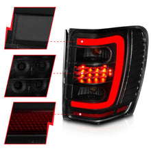 Load image into Gallery viewer, ANZO 1999-2004 Jeep Grand Cherokee LED Tail Lights w/ Light Bar Black Housing Smoke Lens 311395