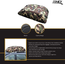 Load image into Gallery viewer, 3D MAXpider 47in L x 28in W x 14in H Medium 3D Foldable Roof Bag W/ Tie-Down System - Camouflage B07H6ZXTMR