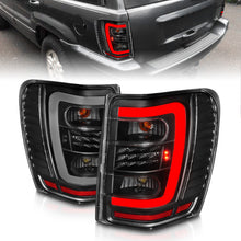 Load image into Gallery viewer, ANZO 1999-2004 Jeep Grand Cherokee LED Tail Lights w/ Light Bar Black Housing Clear Lens 311394