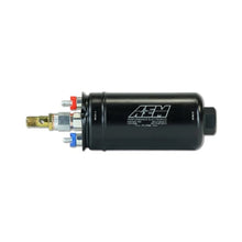 Load image into Gallery viewer, AEM 400LPH High Pressure Inline Fuel Pump - M18x1.5 Female Inlet to M12x1.5 Male Outlet