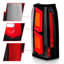 Load image into Gallery viewer, ANZO 2015-2020 Chevrolet Tahoe LED Tail Lights w/ Light Bar Black Housing Clear Lens 311374