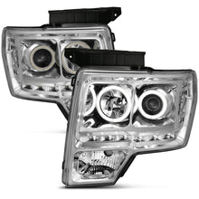 Load image into Gallery viewer, Anzo 2009-2014 Ford F-150 Projector Headlights w/ Halo Chrome (CCFL) G2