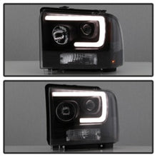 Load image into Gallery viewer, Spyder Ford F250/350/450 05-07 Projector Headlights - Light Bar DRL LED - Black PRO-YD-FS05V2-LB-BK 5084507