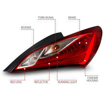 Load image into Gallery viewer, Anzo 2010-2013 Hyundai Genesis LED Taillights Red/Clear