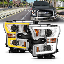 Load image into Gallery viewer, Anzo 2015-2016 Ford F-150 Projector Headlights w/ Plank Style Switchback Ch
