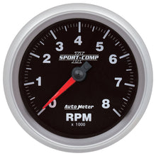 Load image into Gallery viewer, Autometer Sport-Comp II 3-3/8in 8K RPM SPN 190 Tachometer 880829