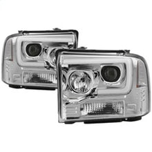 Load image into Gallery viewer, Spyder 05-07 Ford F250/350/450 SD Ver 2 Proj Headlights - Light Bar DRL - Black PRO-YD-FS05V2-LB-C 5084682