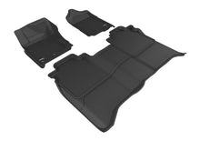 Load image into Gallery viewer, 3D MAXpider 2016-2019 Nissan Titan Crew Cab Kagu 1st &amp; 2nd Row Floormats - Black L1NS08401509