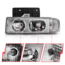 Load image into Gallery viewer, Anzo Chrome Crystal Headlights 1995-2005 Chevrolet Astro