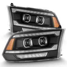 Load image into Gallery viewer, AlphaRex 09-18 Dodge Ram 2500 LUXX LED Proj Headlights Plank Style Blk w/Activ Light/Seq Signal/DRL 880558 *Discontinued