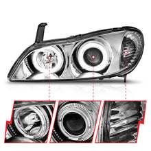 Load image into Gallery viewer, Anzo 2000-2004 Infiniti I30 Projector Headlights w/ Halo Chrome
