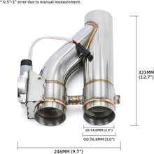 Load image into Gallery viewer, Universal 3 Inch Stainless Steel Exhaust Valve Pipe Kit