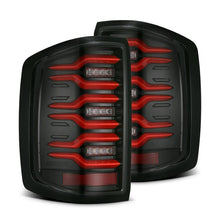 Load image into Gallery viewer, AlphaRex 14-18 Chevy Silverado 1500 Luxx-Series LED Tail Lights Black/Red w/Activ Light/Seq Signal 620050 *Discontinued