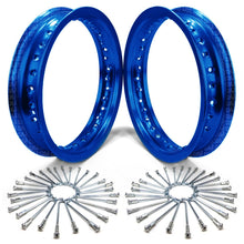 Load image into Gallery viewer, 2 Pit Bike Rims 10 inch 28 Hole + Spokes