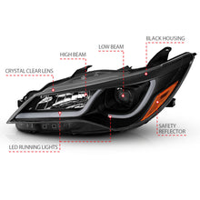 Load image into Gallery viewer, Anzo Projector Headlights W/ Plank Style Design Black w/Amber 15-16 Toyota