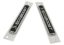 Load image into Gallery viewer, Ford Racing Black/Silver EcoBoost Emblem 3-1/2in x 9/16in - Set of 2 M-1447-EBBLK