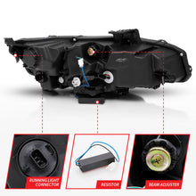 Load image into Gallery viewer, ANZO 16-17 Honda Civic Projector Headlights Plank Style Black w/Amber/Sequential Turn Signal 121527